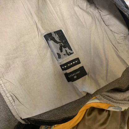 limited edition color block denim jacket