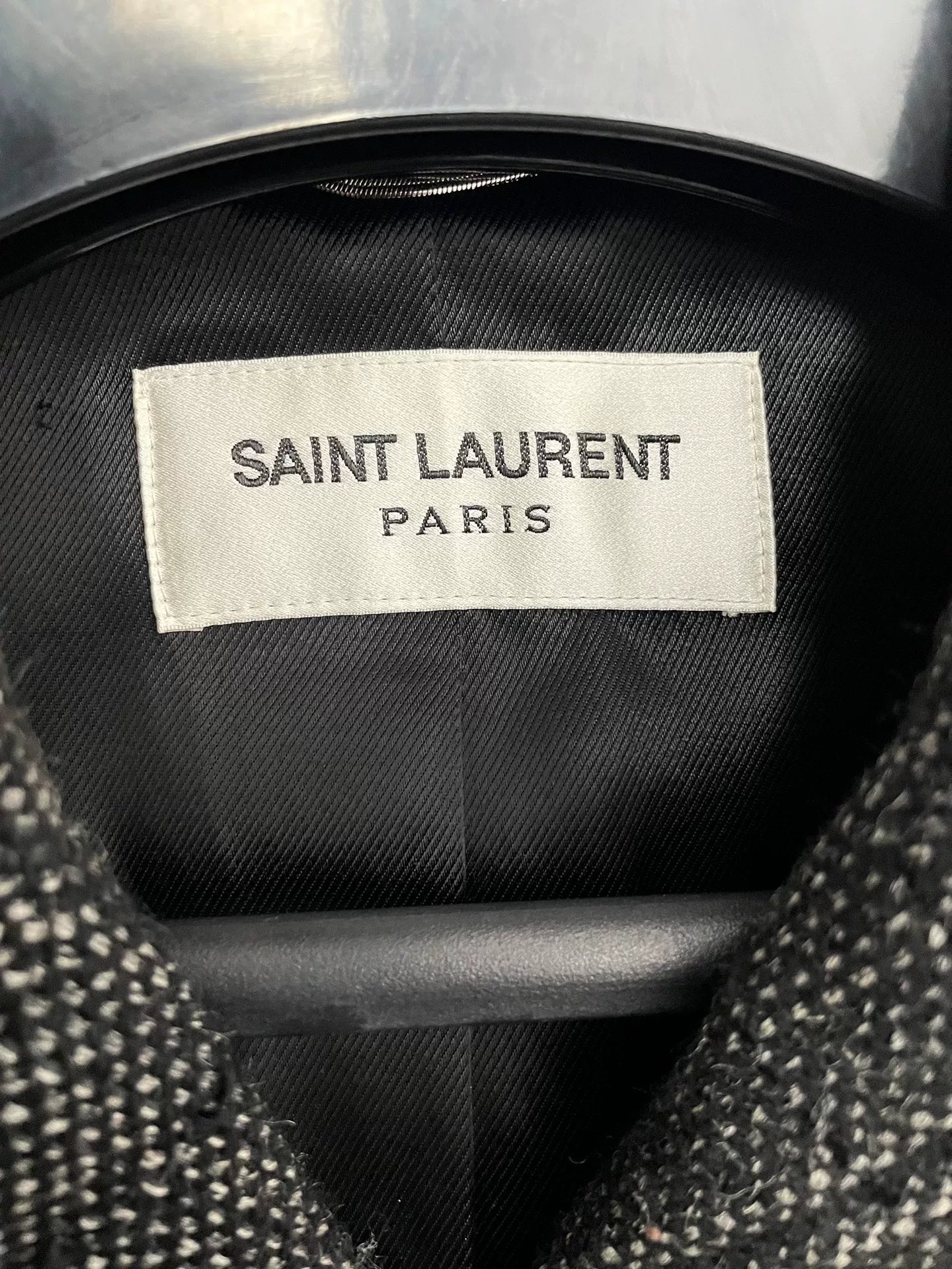 Saint Laurent Double-Breasted Checkered Coat