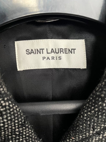 Saint Laurent Double-Breasted Checkered Coat