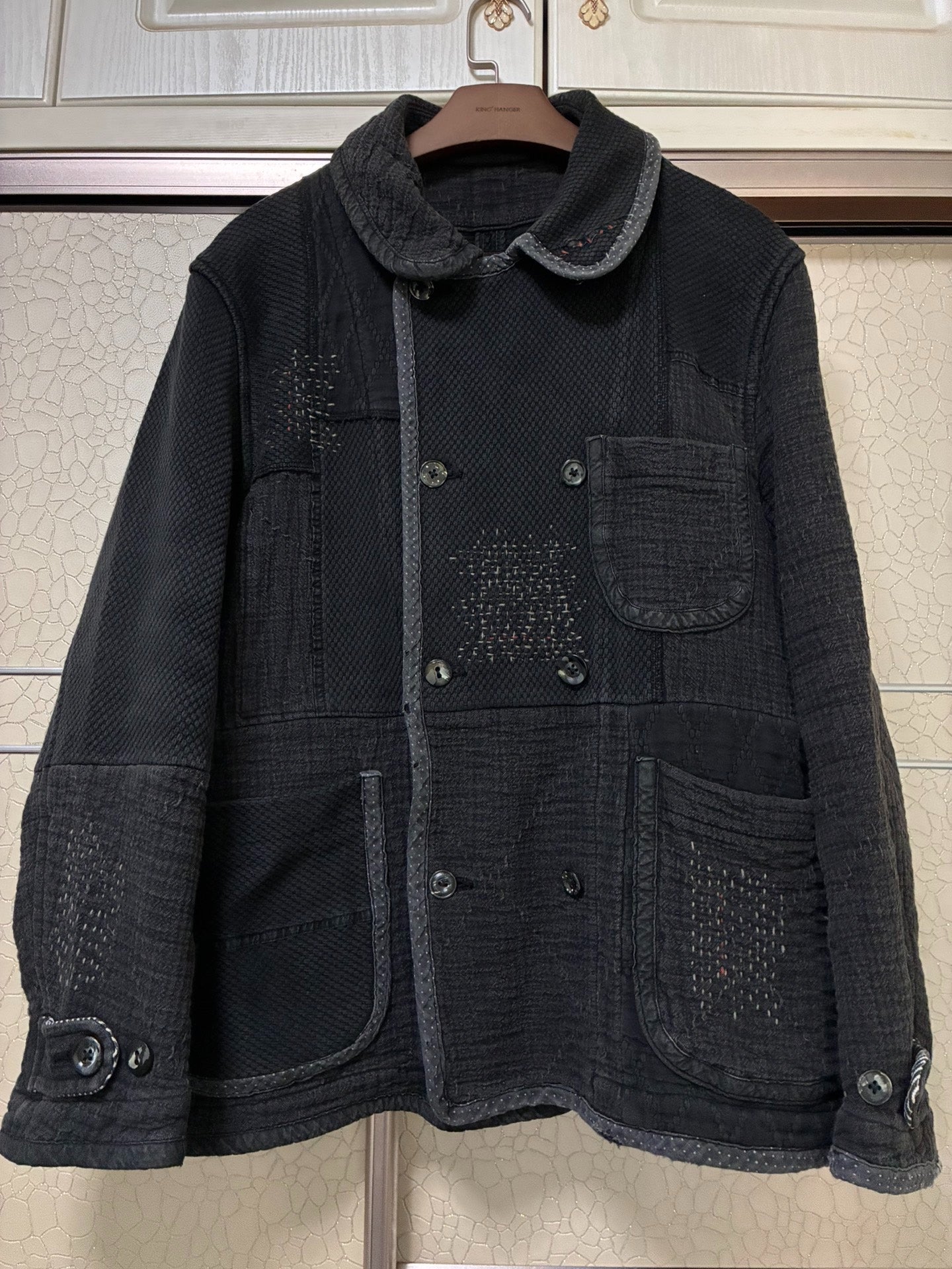 Porter Classic Kendo Sashiko Short Pea Coat