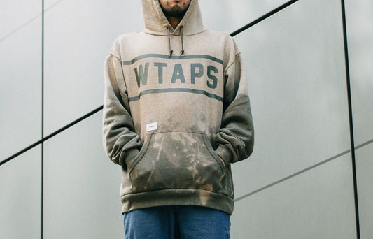 wtaps hooded sweatshirt with tie-dye design