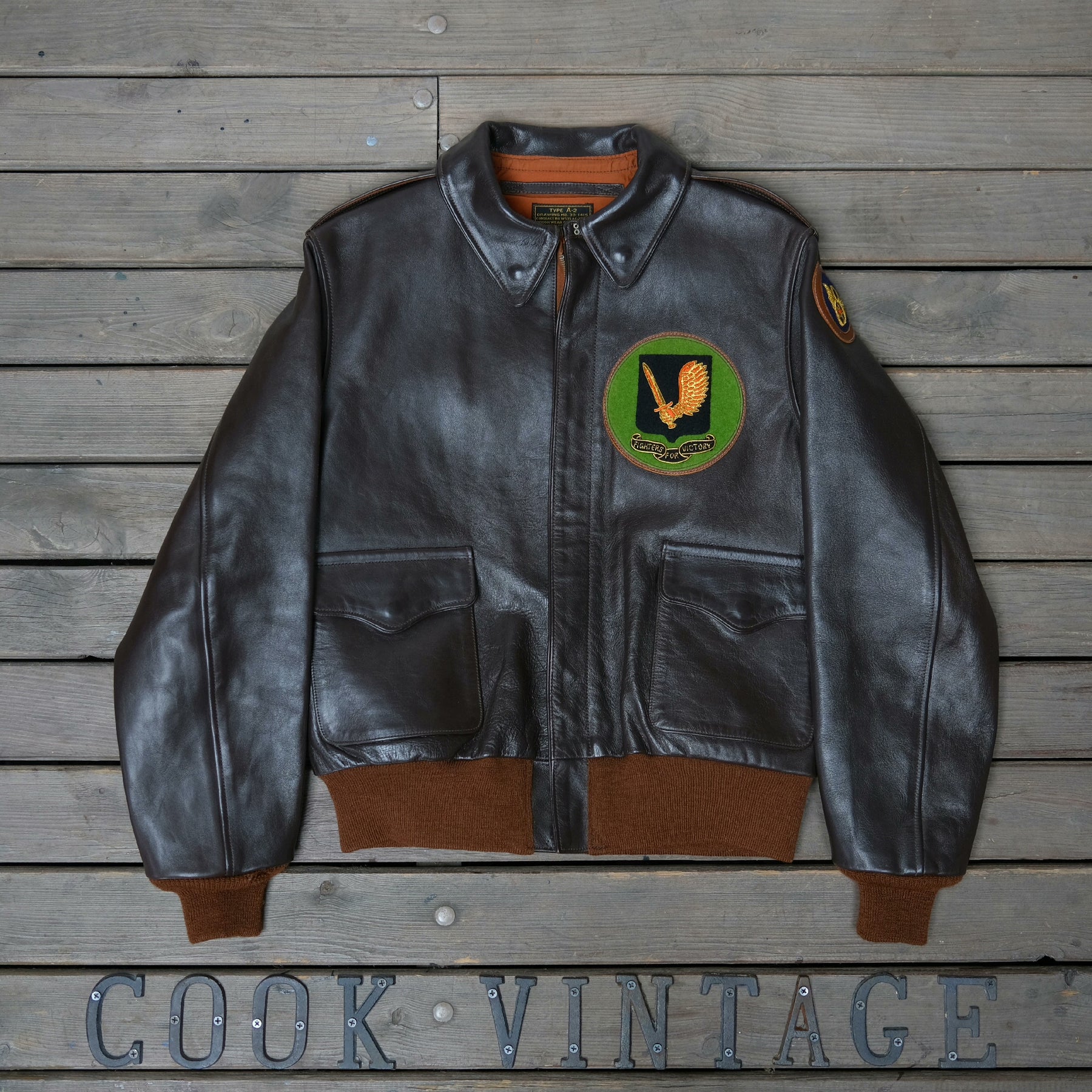 Real McCoy Vintage Painted A2 Flight Jacket