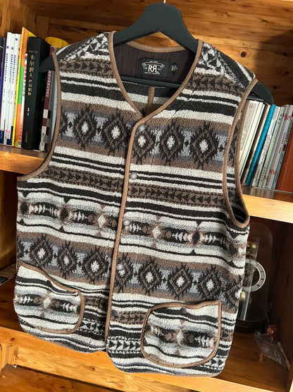 wool navajo vest by double rl
