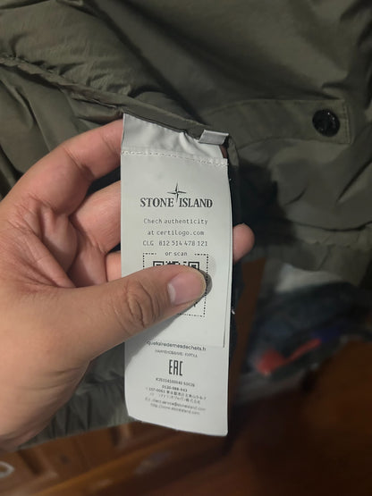 Stone Island Green Hooded Puffer Jacket
