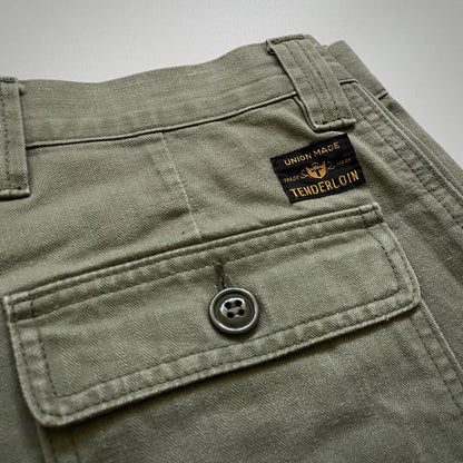 Tenderloin K-7 Fishbone Pattern Military Pants