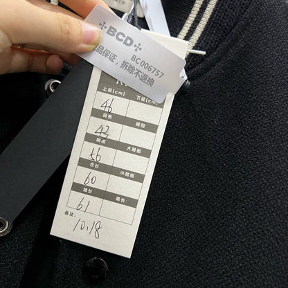 Saint Laurent SLP Black White Baseball Jacket