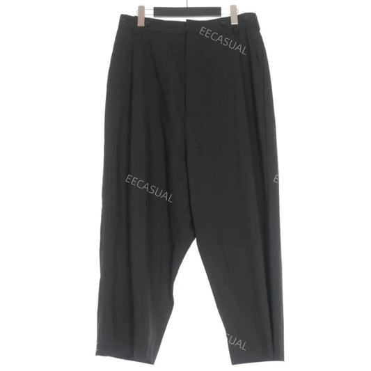 Black Wide-Leg Wool Pants by Yohji Yamamoto