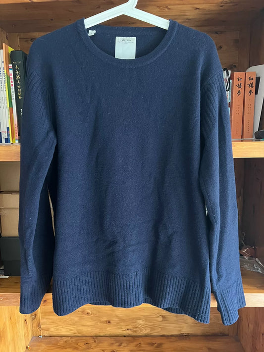visvim isle wool sweater in stunning blue