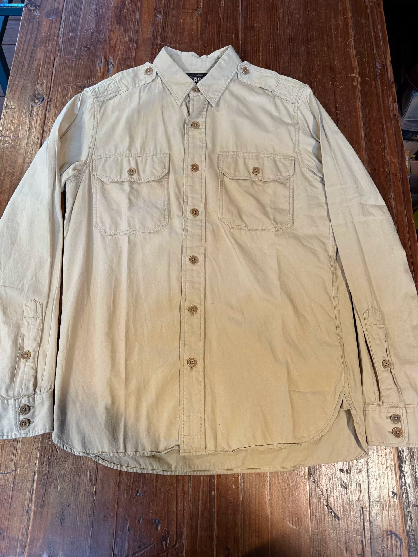 RRL Ralph Lauren Khaki Work Shirt S