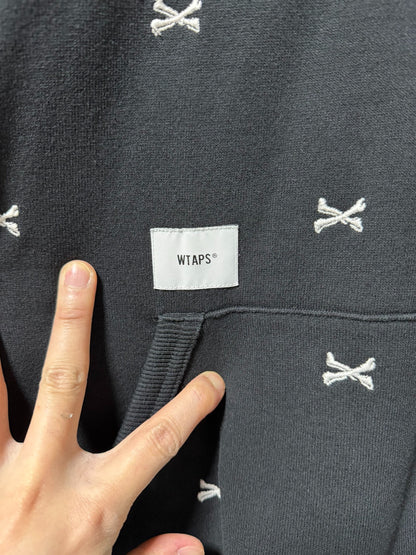 WTAPS Bone Logo Black Hoodie