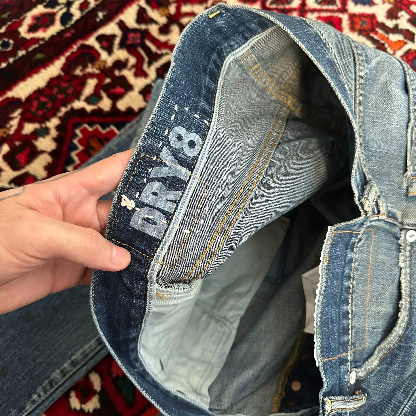 visvim dry8 distressed denim pants size 3