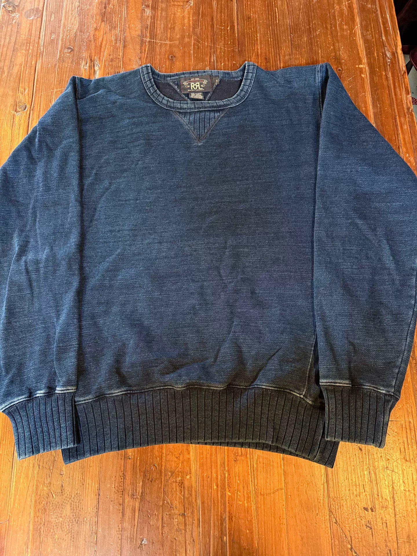 RRL Ralph Lauren Indigo Crewneck Sweatshirt