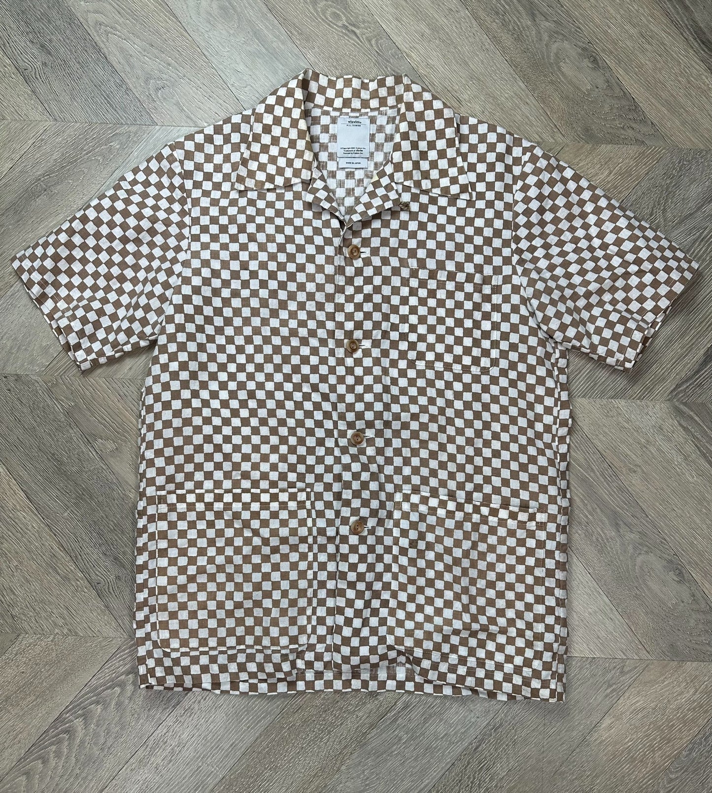 visvim duke checkerboard short sleeve shirt