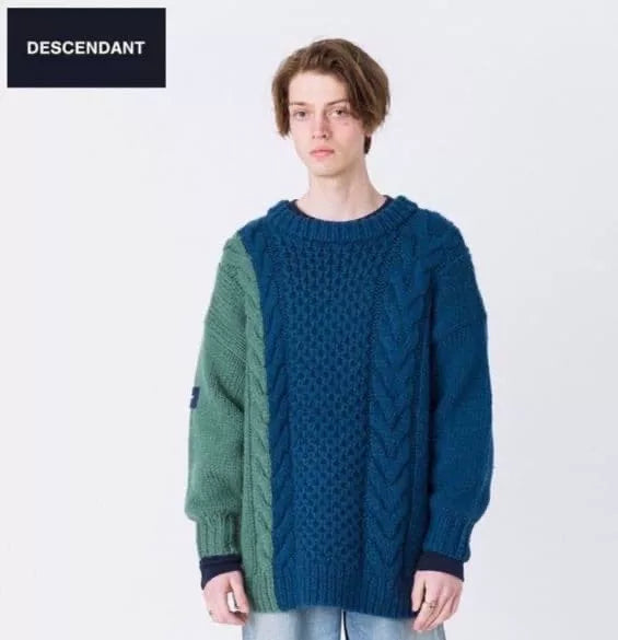 DESCENDANT Aran Wool Knit Sweater