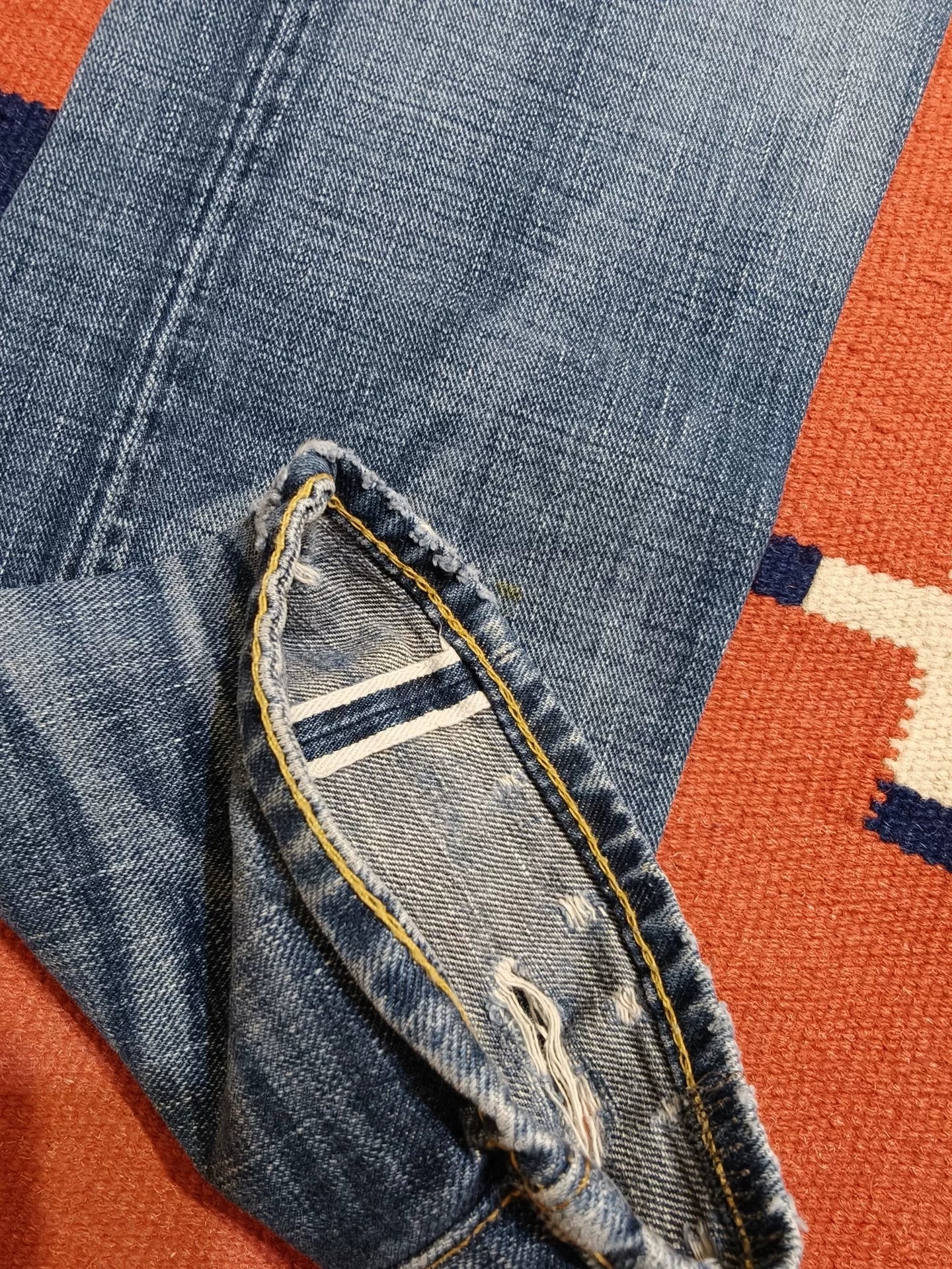 RRL Selvedge Yellow Mud Dyed Jeans