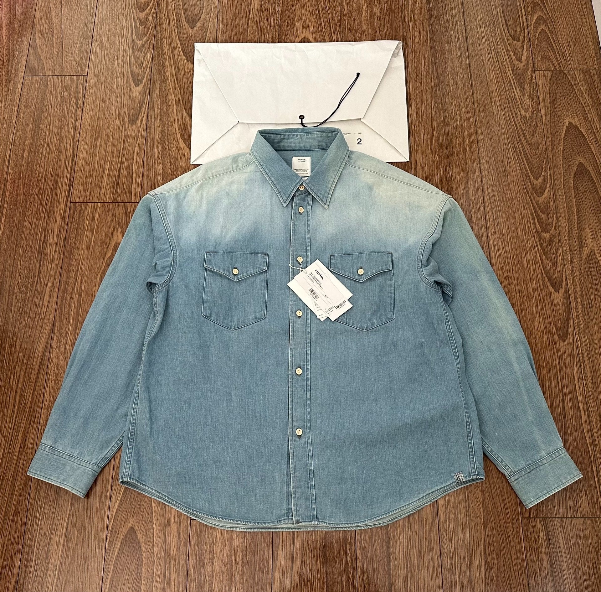 visvim denim shirt with faded detail