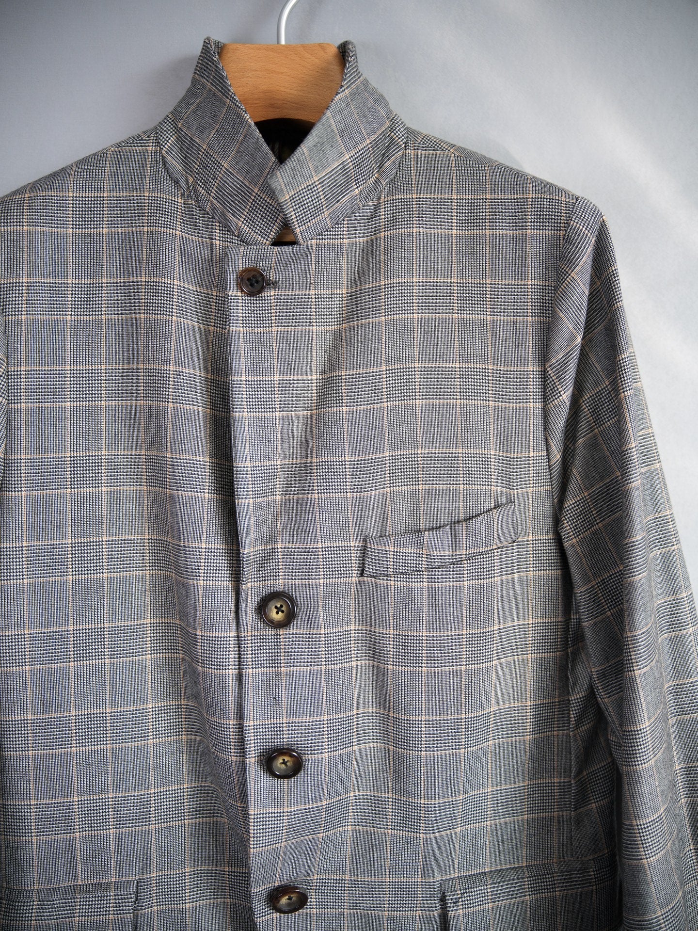 Geoffrey B.Small 3B Notch Lapel Plaid Jacket