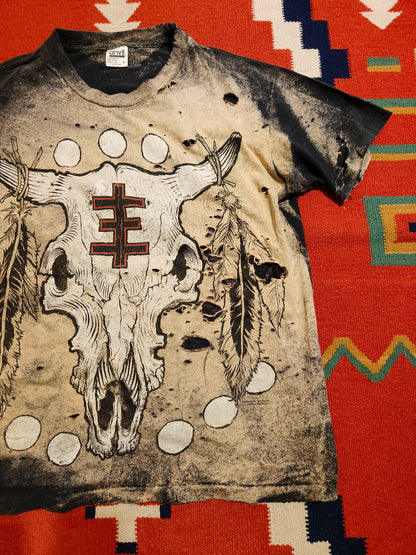 Vintage Anvil Skeleton Graphic Tee