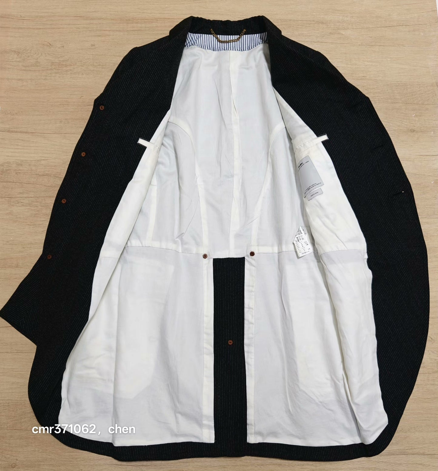 visvim 17ss Ascot Morning Coat Pinstripe