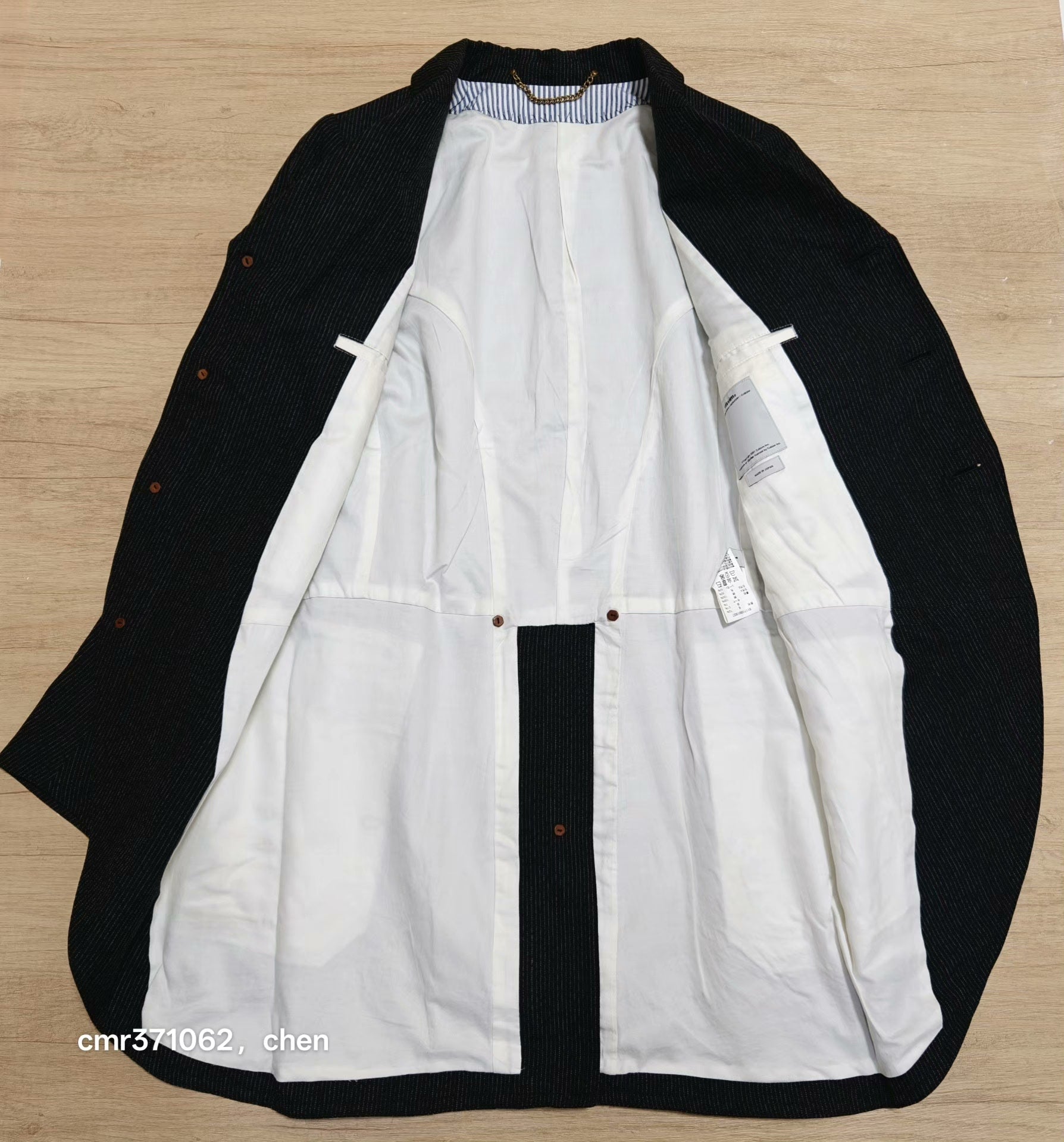 visvim 17ss Ascot Morning Coat Pinstripe