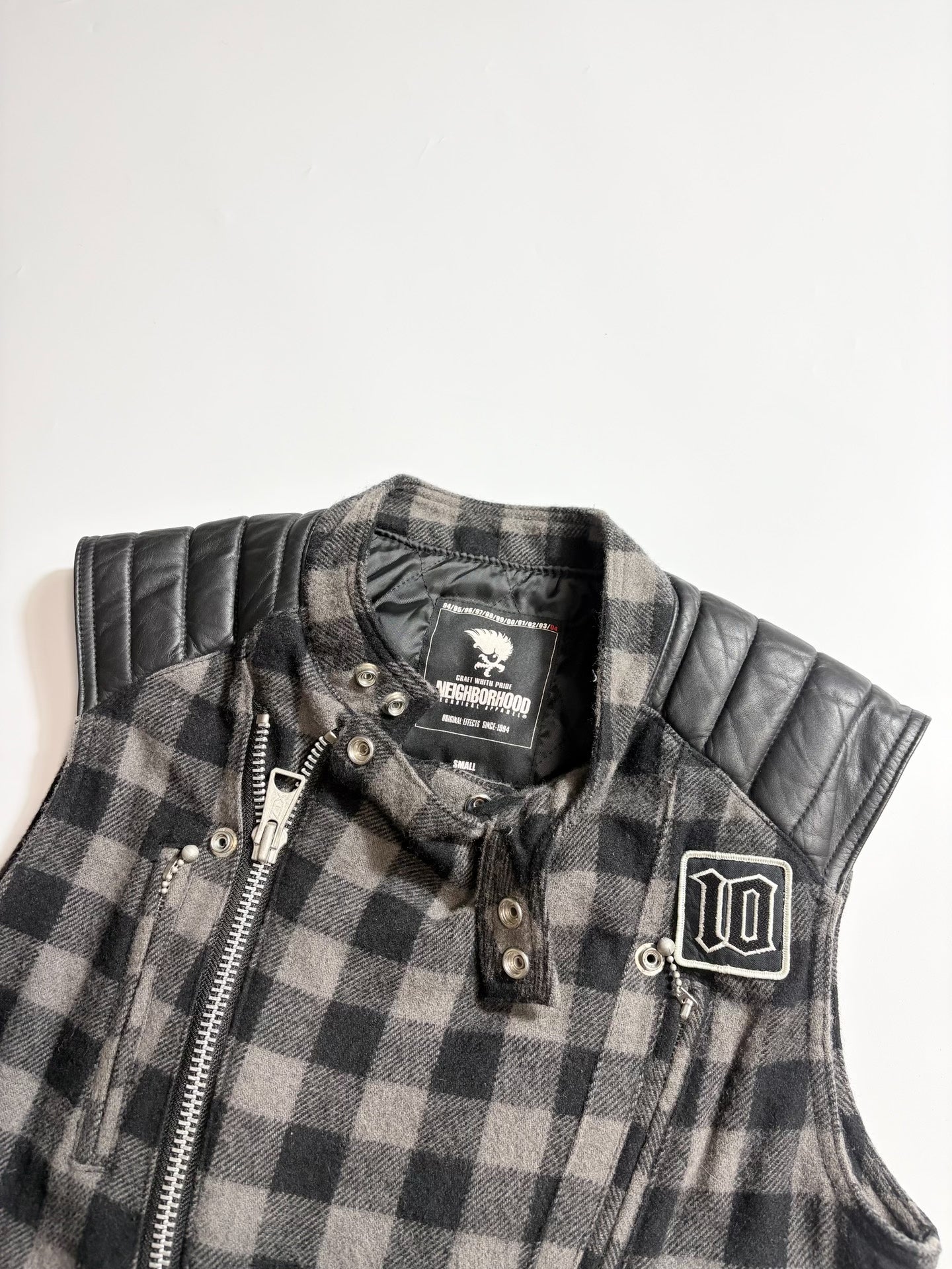 Neighborhood NBHD Patchwork Biker Vest