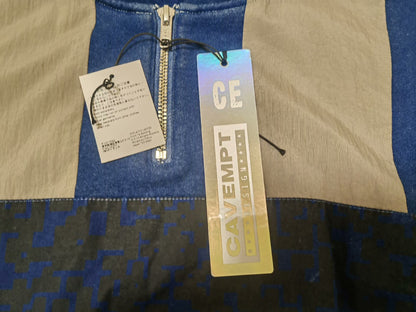 cavempt stripe half zip pullover sweatshirt