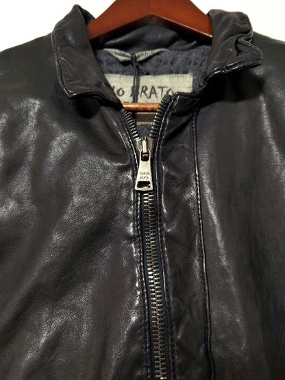 Giorgio Brato Slim Fit Leather Jacket