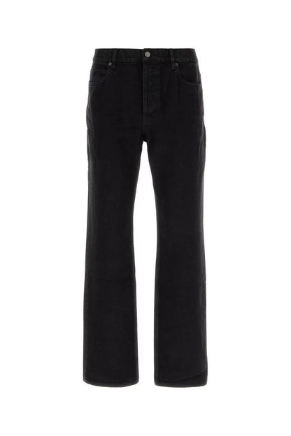 SAINT LAURENT Black Wide-Leg Jeans