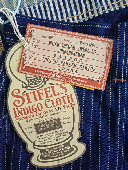 Freewheelers Striped Work Trousers Size 32