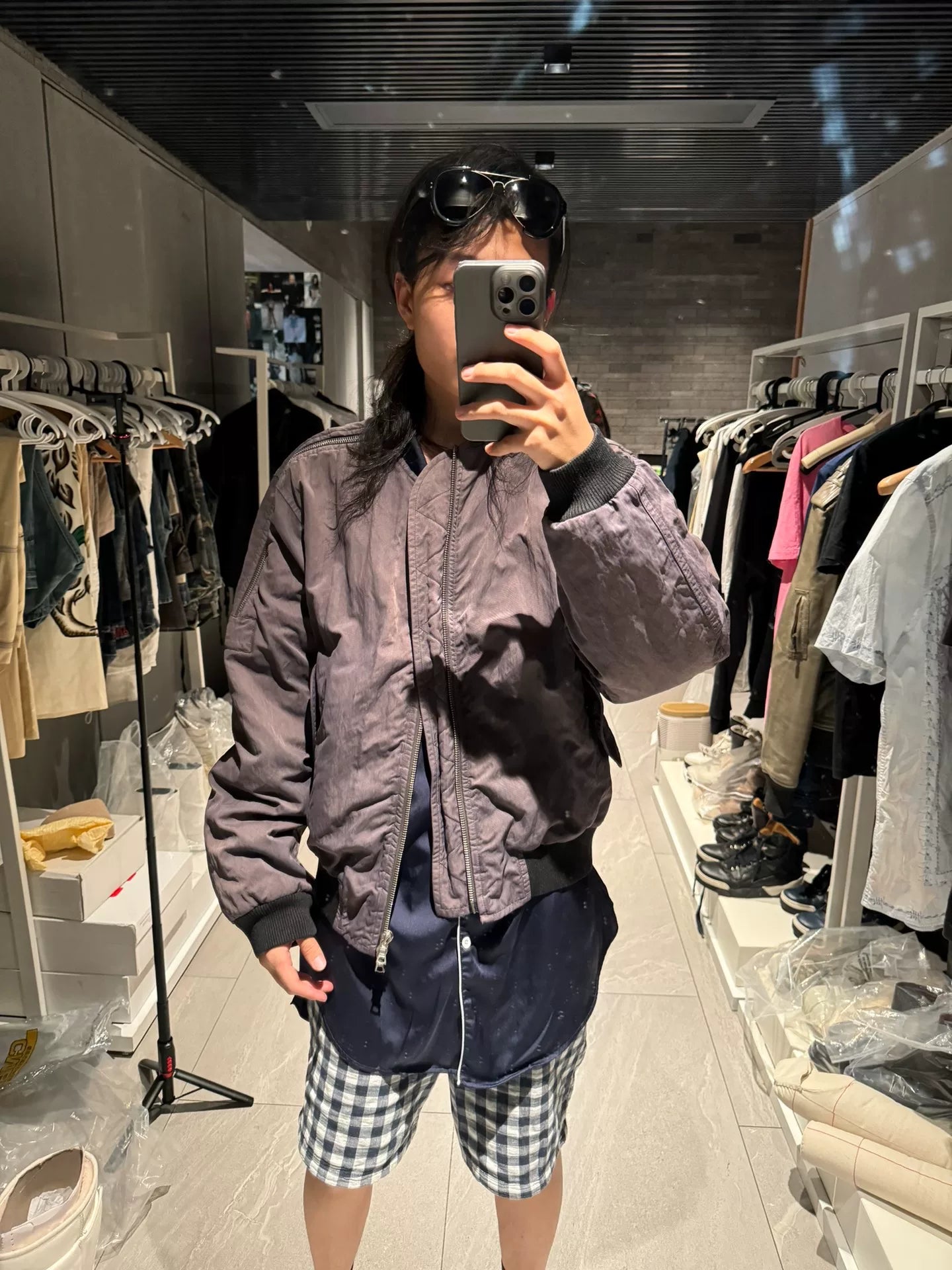 drapes van noten bomber jacket with reflective detailing