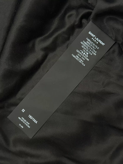 white baseball jacket by saint laurent