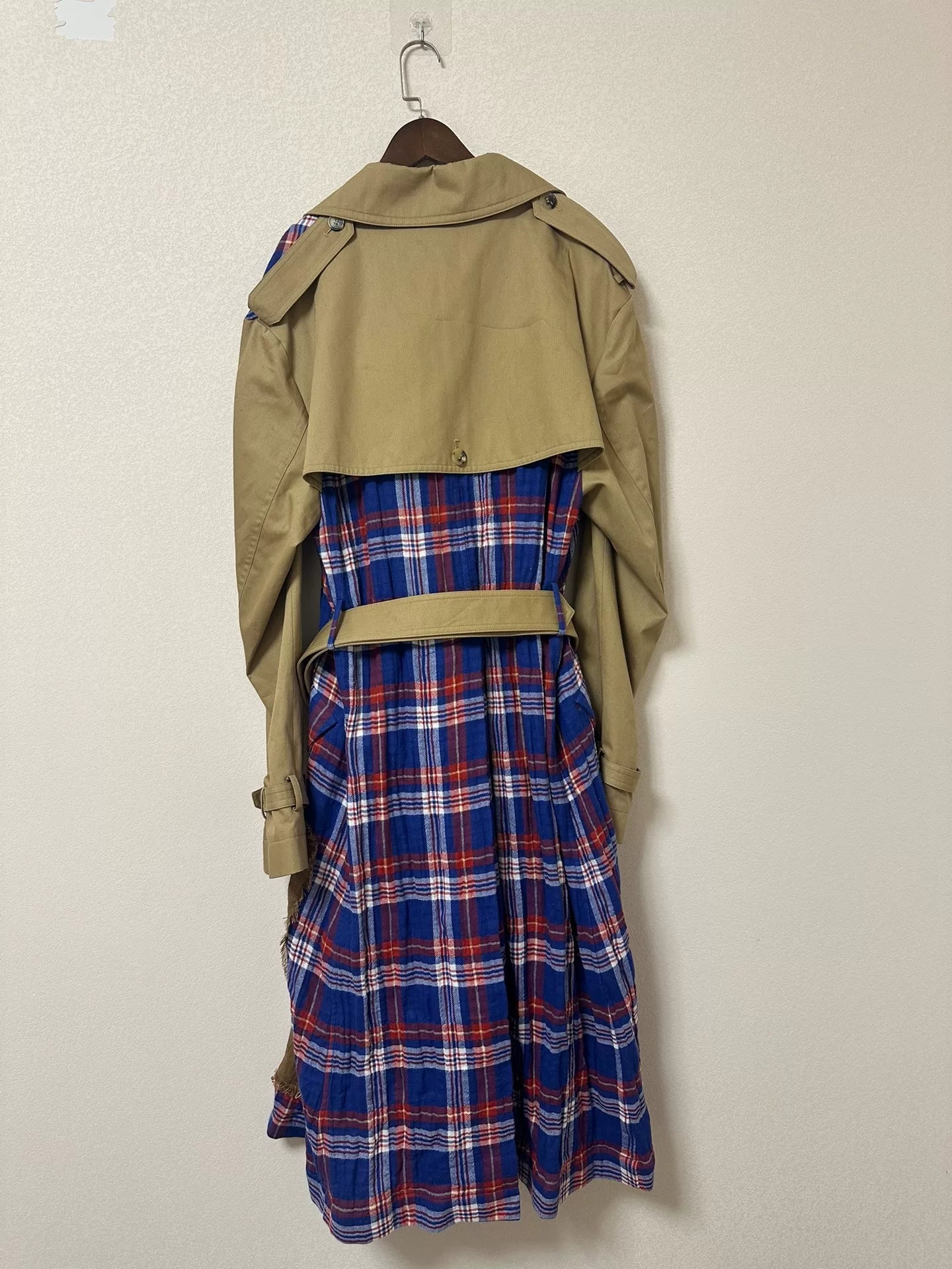 Loewe Patchwork Plaid Trench Coat