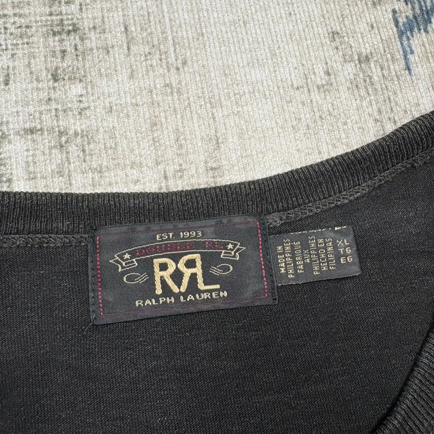 RRL 25SS Distressed Stripe Short-Sleeve T-shirt