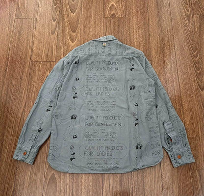 visvim wally embroidered shirt with graffiti