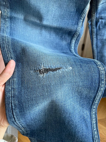 VISVIM Black Paisley Pudding Jeans W32