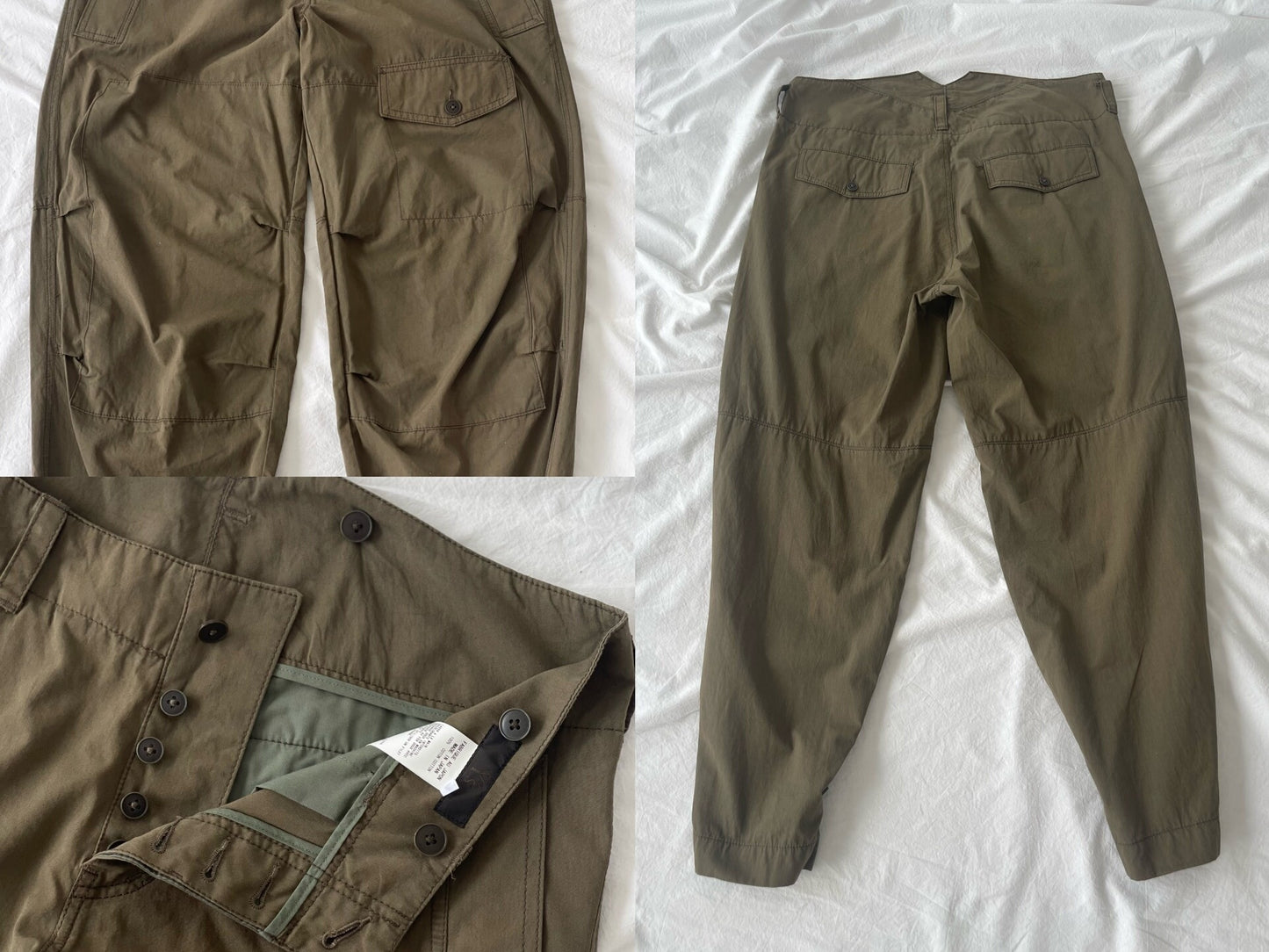 Y's Yamamoto Green Work Pants with Suspenders