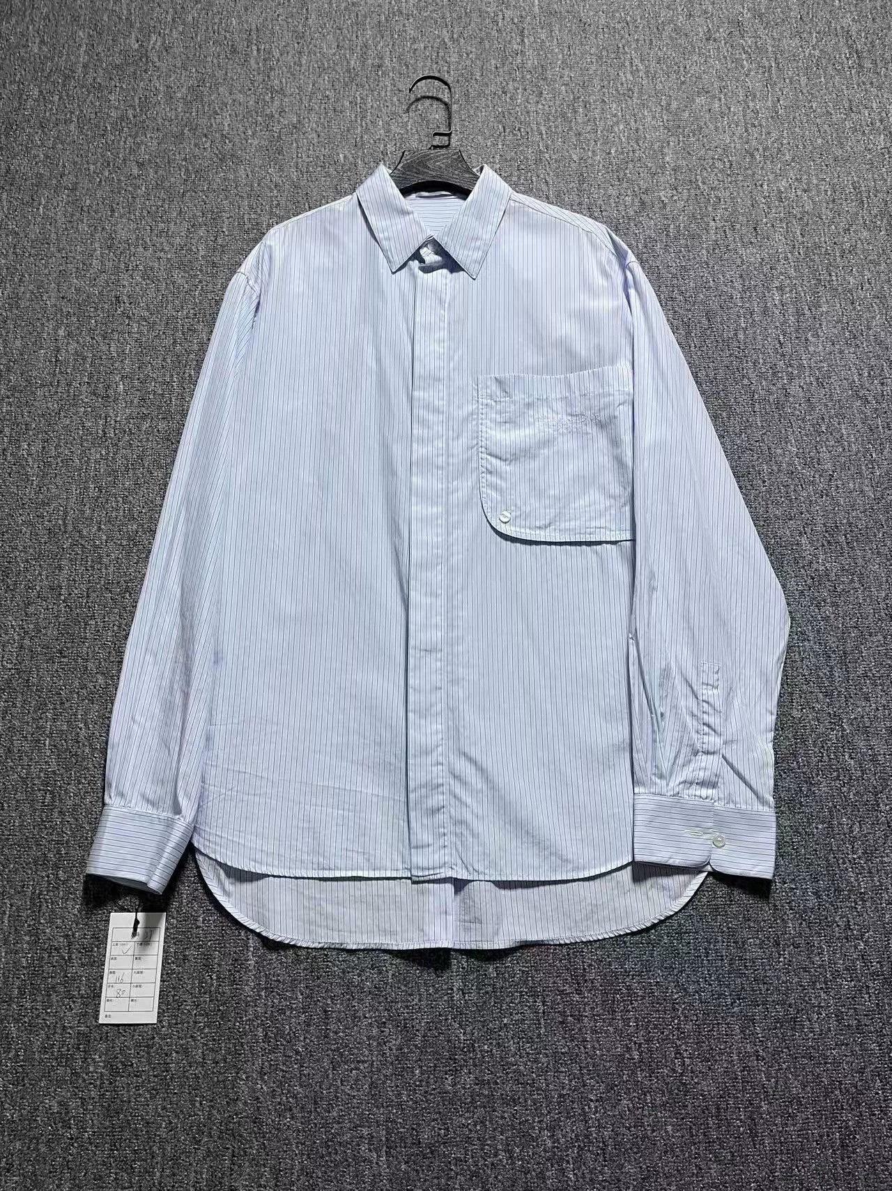 Dior Striped Embroidered Logo Shirt Men