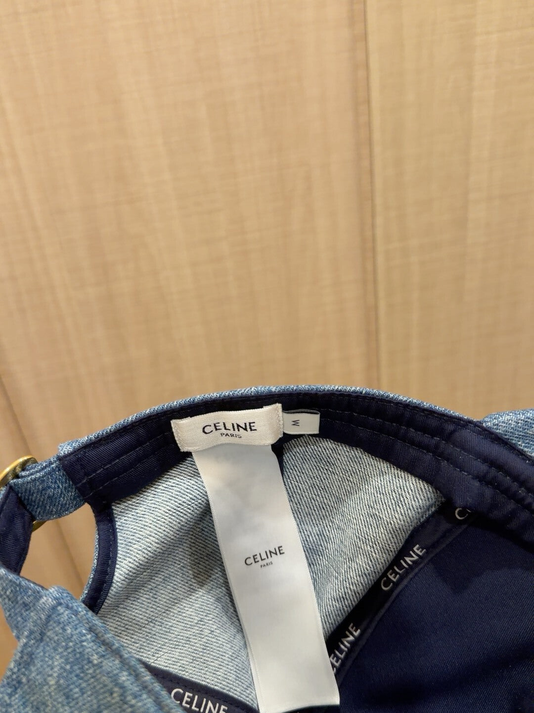 Celine Denim Duckbill Cap Size M