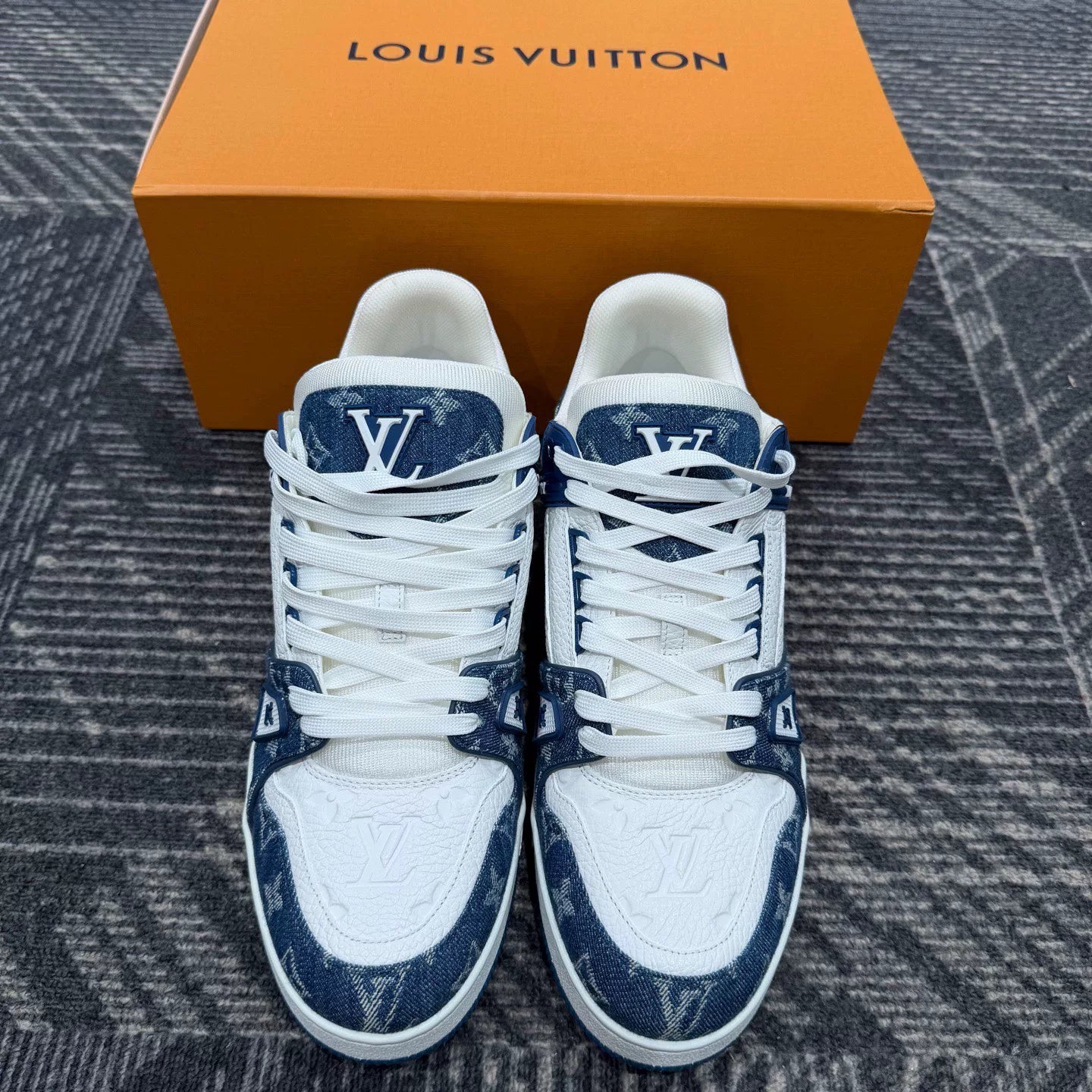 Louis Vuitton Blue Denim Trainers Size 44.5