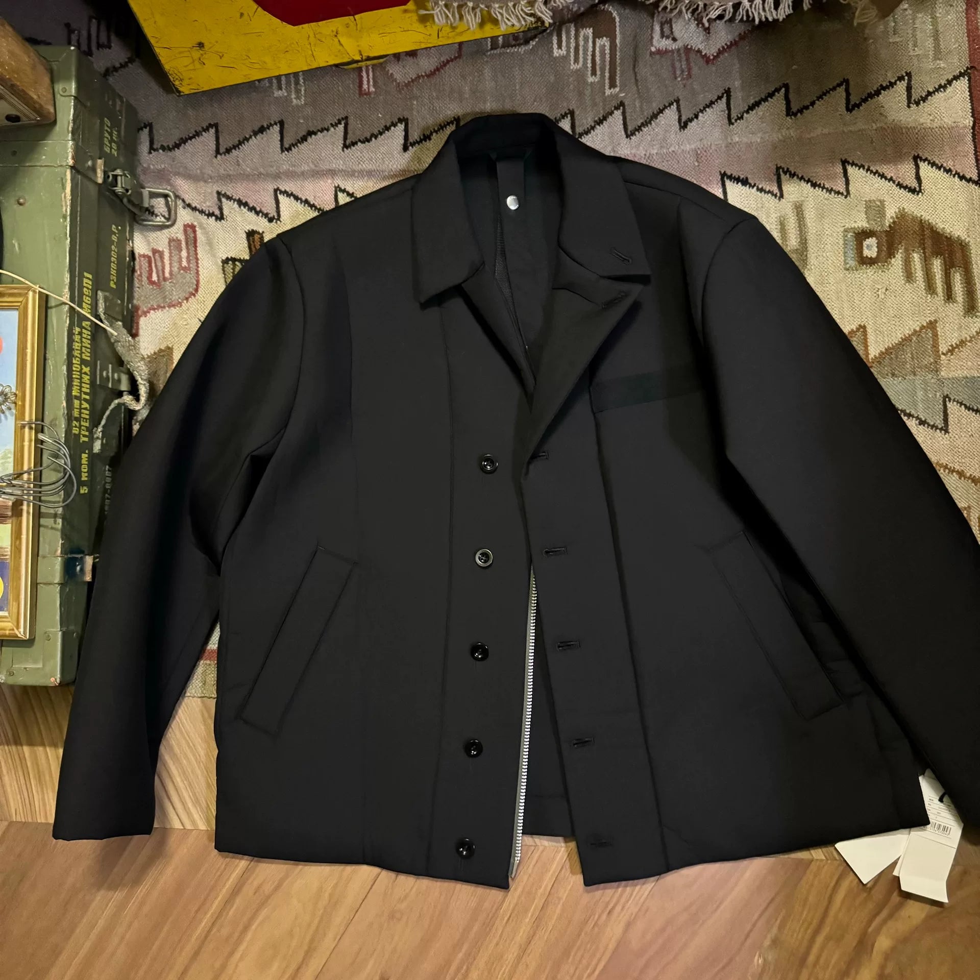 Sacai Button-Up Padded Jacket