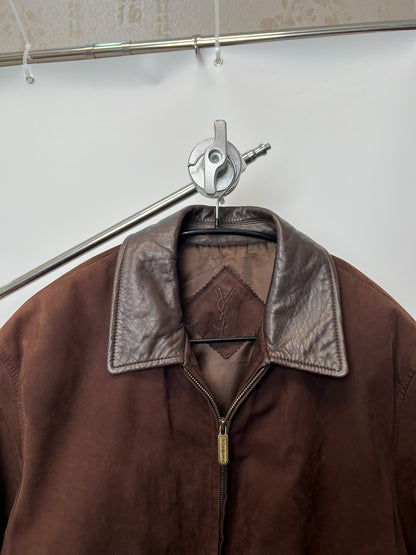 YVESSAINTLAURENT vintage Jacket with Leather Details