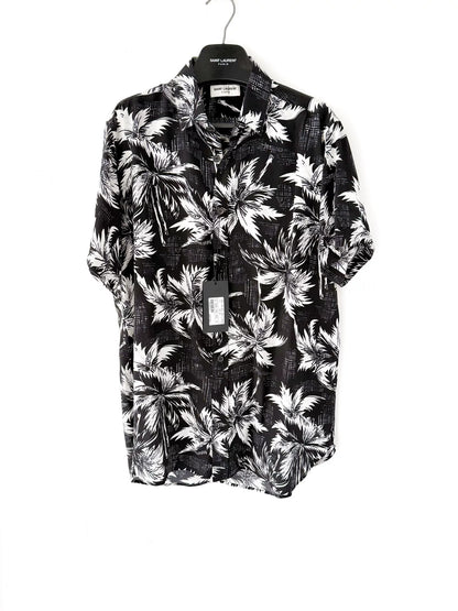 Saint Laurent 2014ss Black Silk Shirt