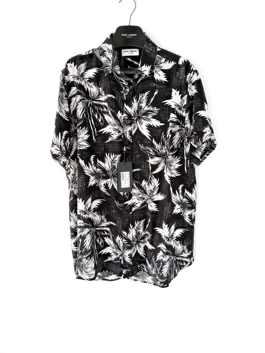 Saint Laurent 2014ss Black Silk Shirt