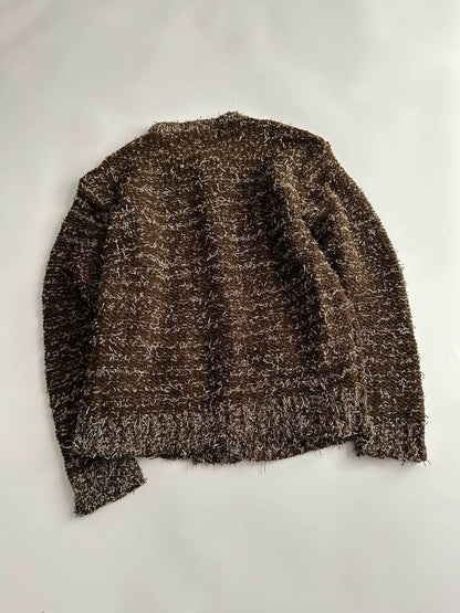 Y's for Men Snowflake Knit Cardigan