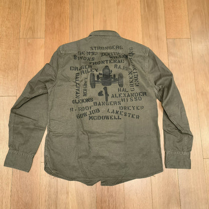 vintage Frontry Spec Olive Green Shirt