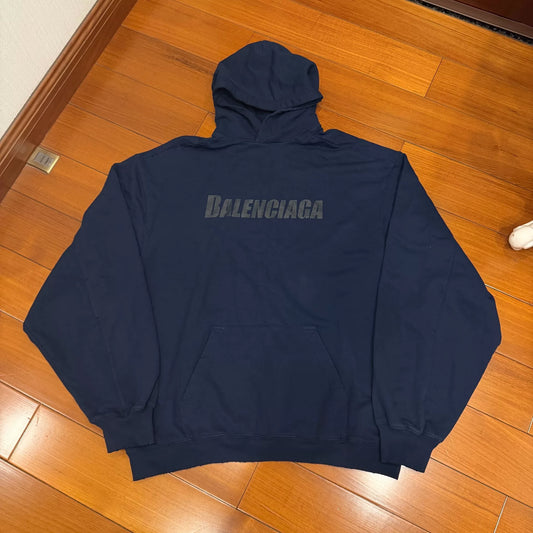 Balenciaga Navy Logo Sweatshirt