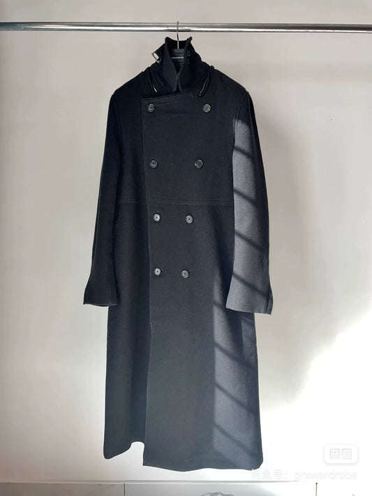 Ann Demeulemeester Hooded Double-Breasted Coat