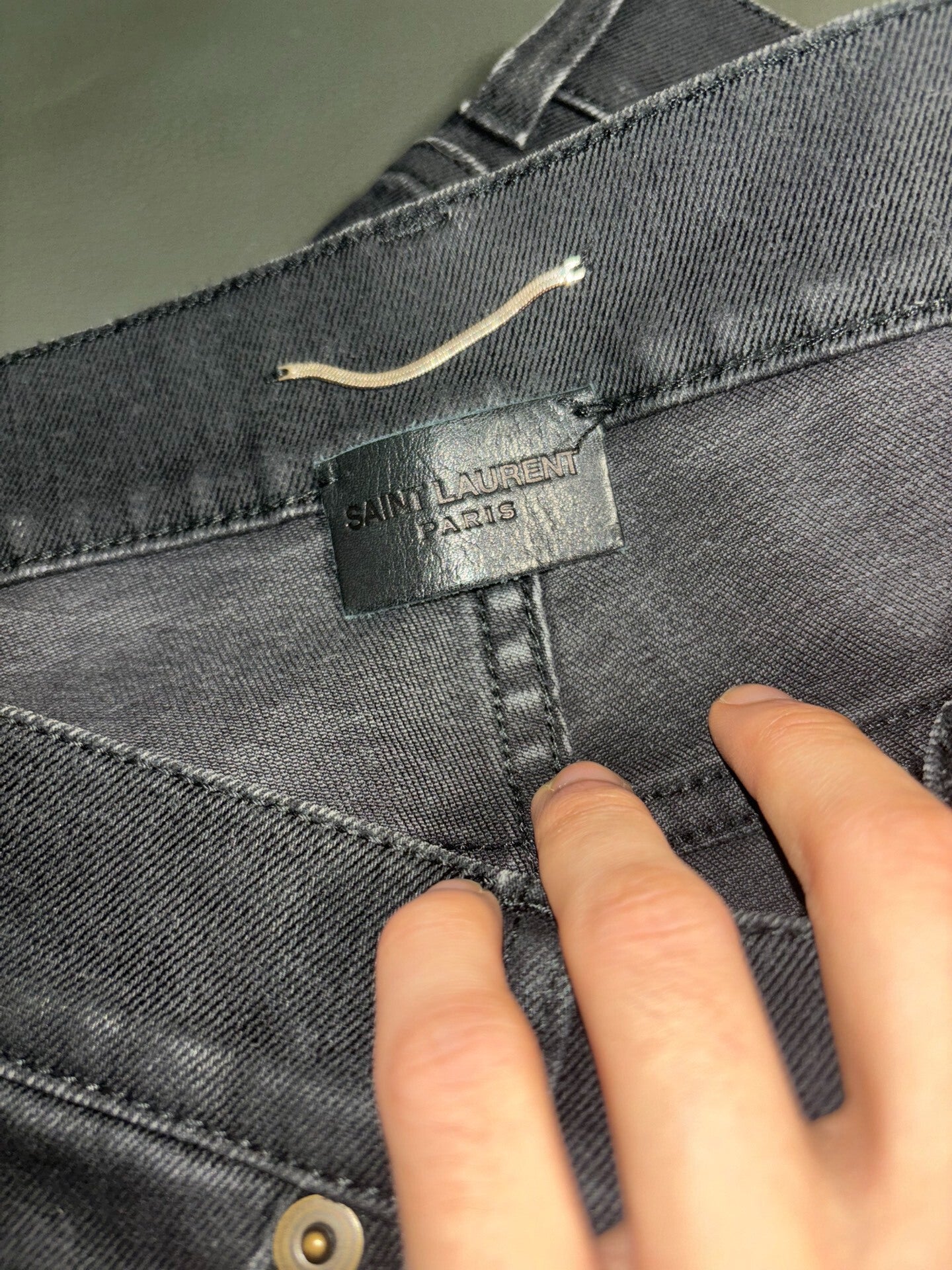 Saint Laurent Black Slim Fit Denim Pants