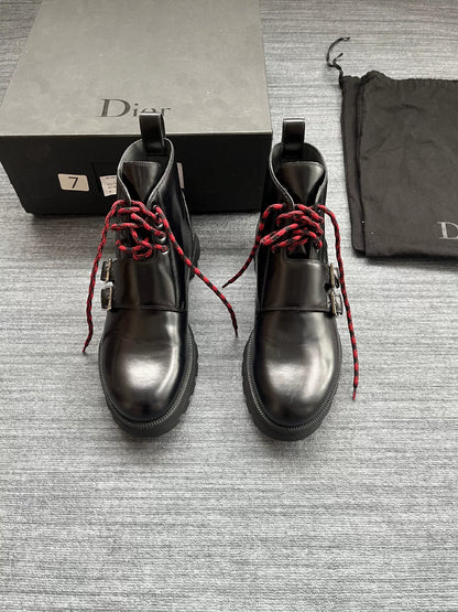 Dior Homme Red String Leather Boots