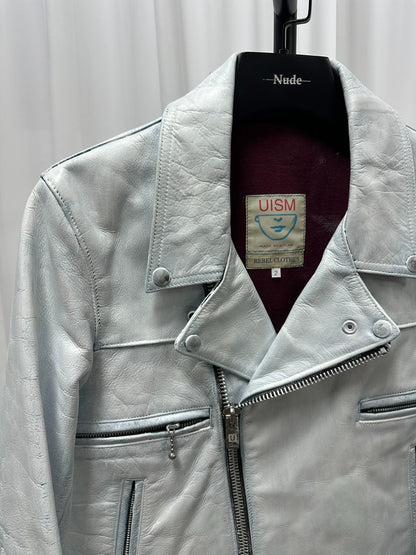 Undercover White Painted Leather Jacket
